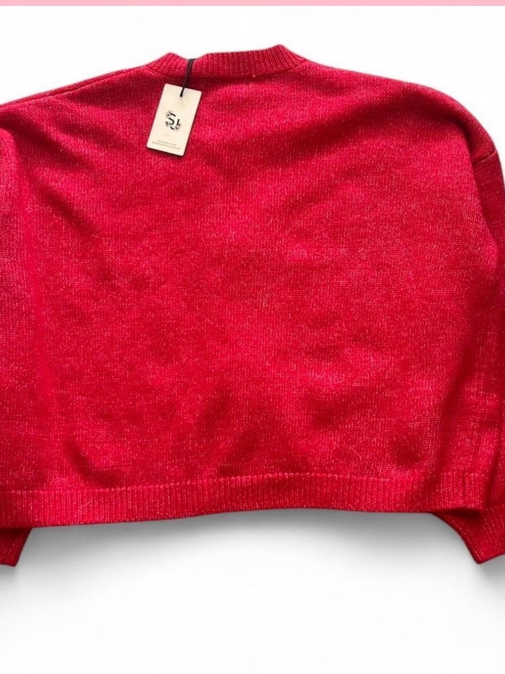 Sincerly Jules Cherry Red Tie-Front Knit Cardigan - Picture 2 of 4